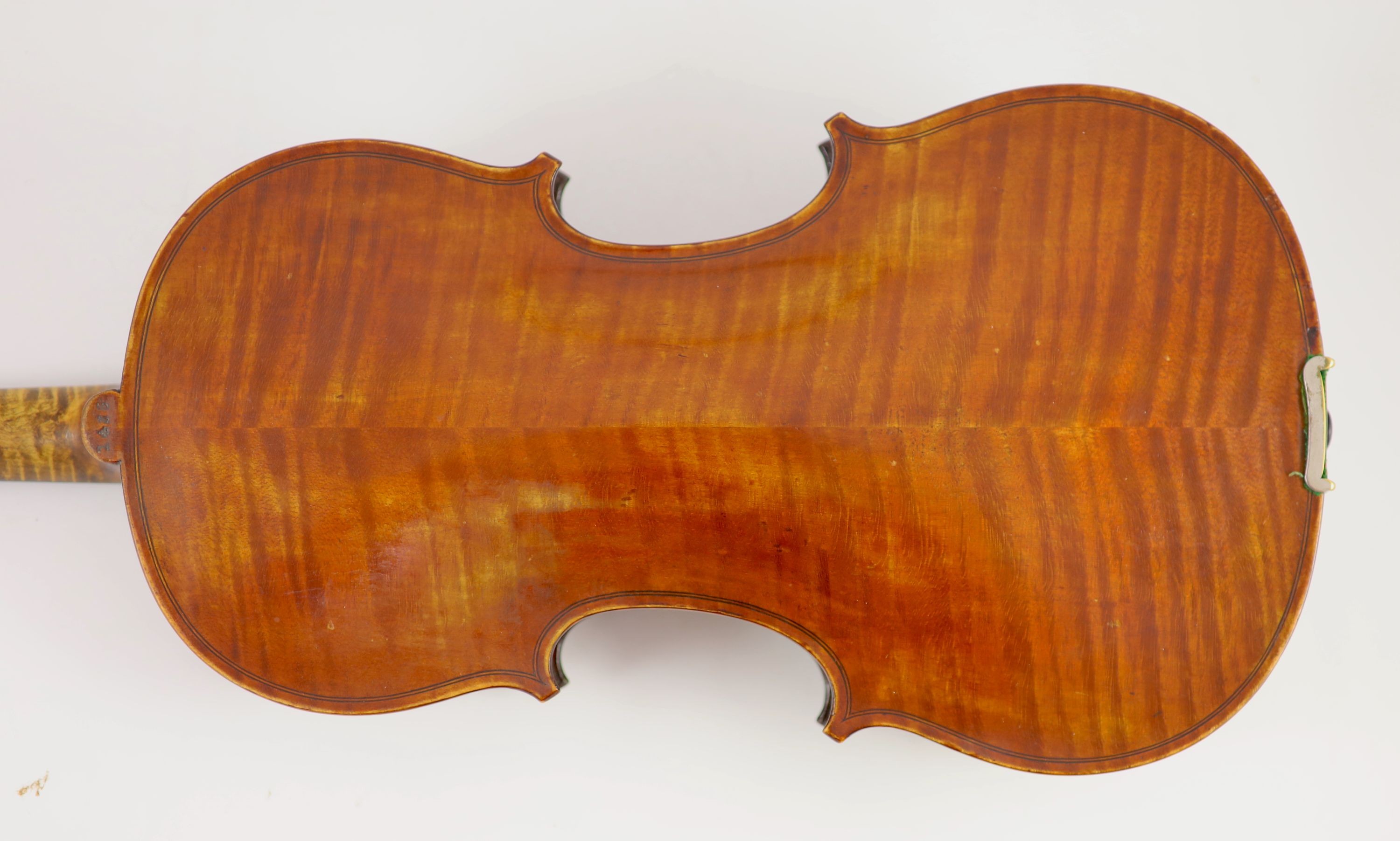 A violin, labelled Georges Cunault / luthier/ 21, Rue de Navarin, Paris An 1900, Length of back 36 cm